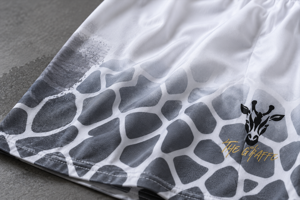 VHTK-all-white-giraffe-grappling-shorts-material